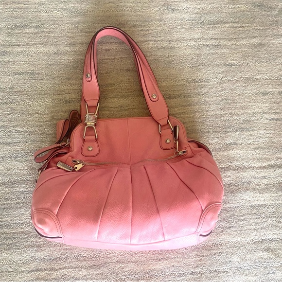 B. Makowsky Dusty Rose Leather Shoulder Bag - Picture 9 of 16
